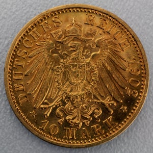 Goldmünze 10 Mark "König Wilhelm II." (Württemberg) - Miniaturansicht 2