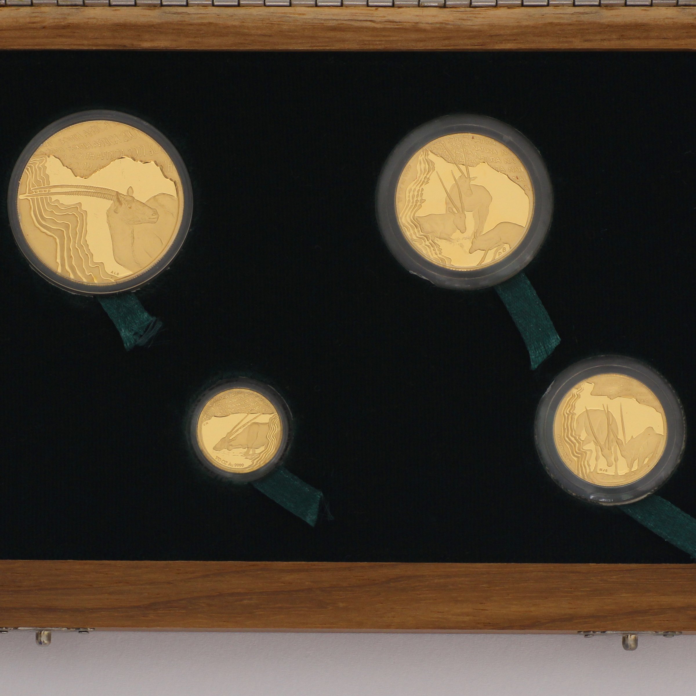 Goldmünzen "The Oryx" 2001 Natura Set 4-teilig Monarchs of Africa (Südafrika) - Detailansicht 3