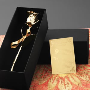 Designobjekt "Goldrose" (24kt vergoldete Rose) - Miniaturansicht 5