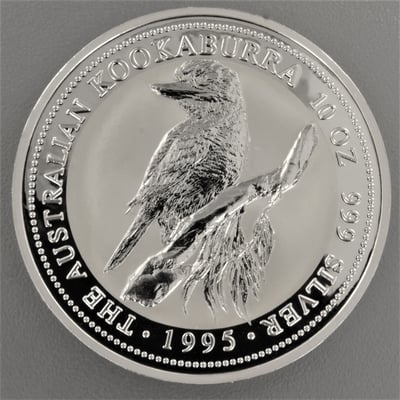 Silbermünze 10oz "Kookaburra" 1995 (Australien) - Miniaturansicht 1