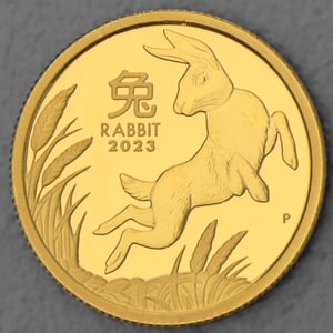 Goldmünze 1/10oz "Hase" 2023 (PP) Lunar III – Year of the Rabbit (Australien) - Miniaturansicht 1