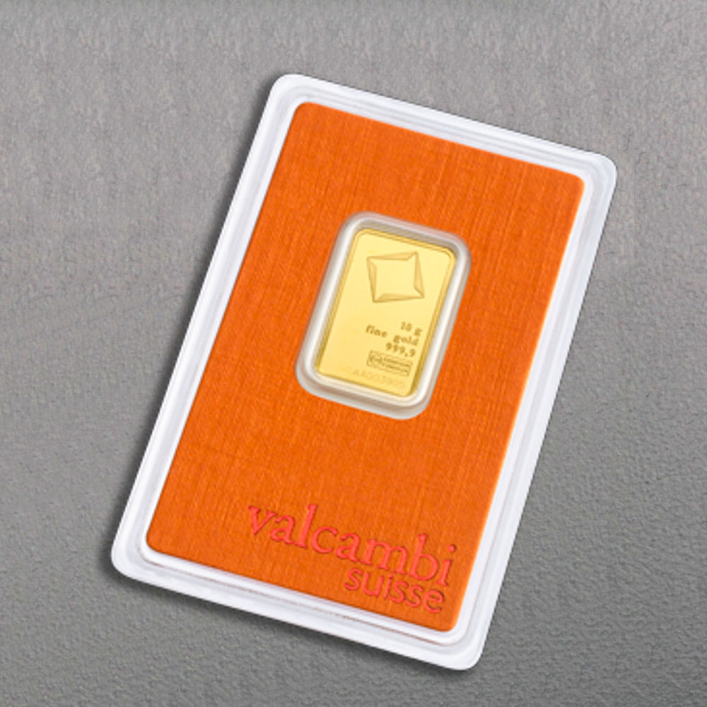 Goldbarren 10g VALCAMBI geprägt - Detailansicht 2