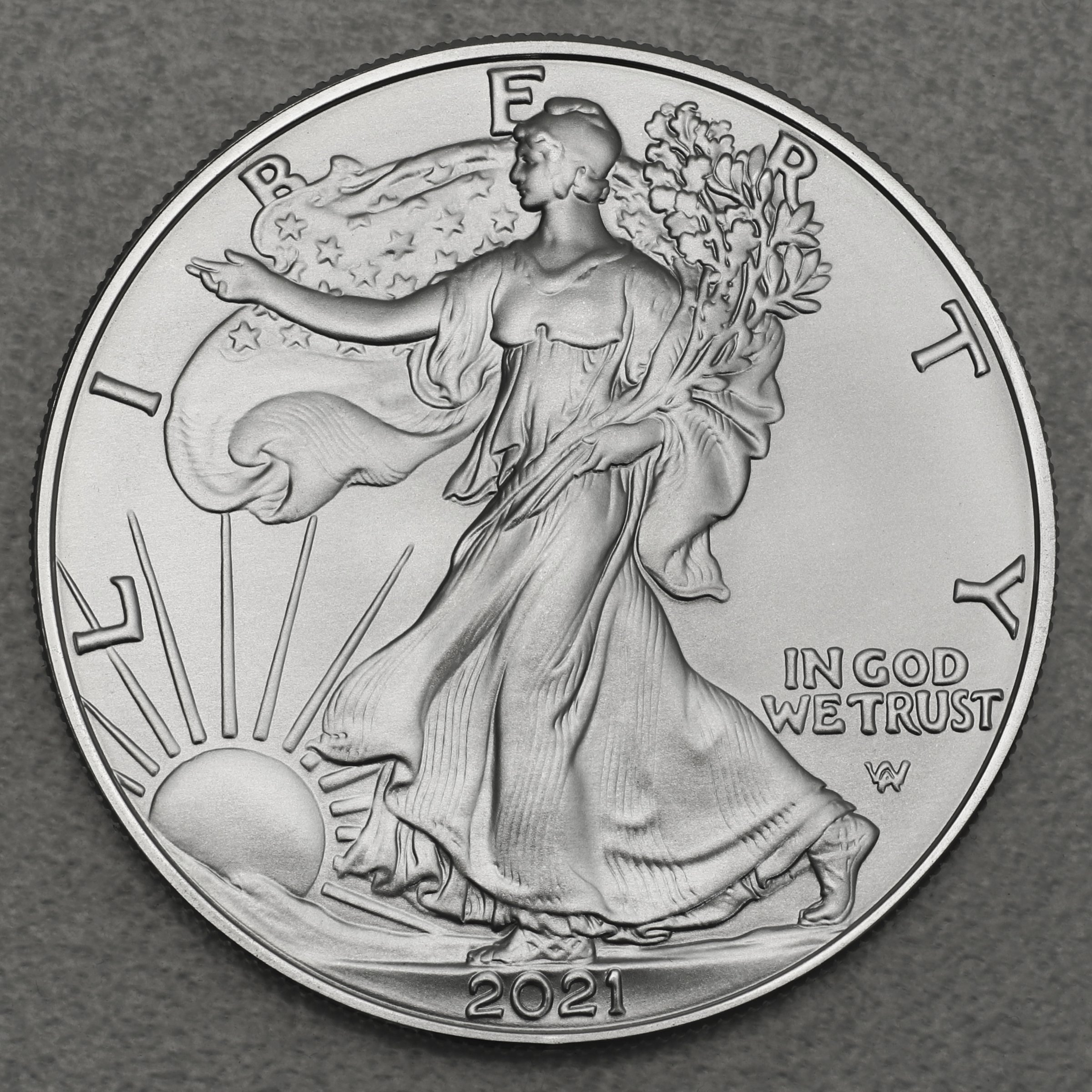 Silbermünze 1oz "American Eagle" 2021 Typ 2 diff. (USA) - Detailansicht 1