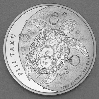 Silbermünze 5oz "Fiji Taku Schildkröte" 2013 (Fidschi) - Miniaturansicht 1