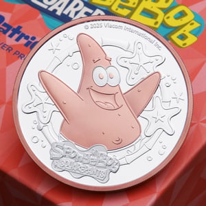 Silbermünze 2oz "Patrick Star" 2025 (PP/rosévergoldet) (Tuvalu) - Miniaturansicht 5