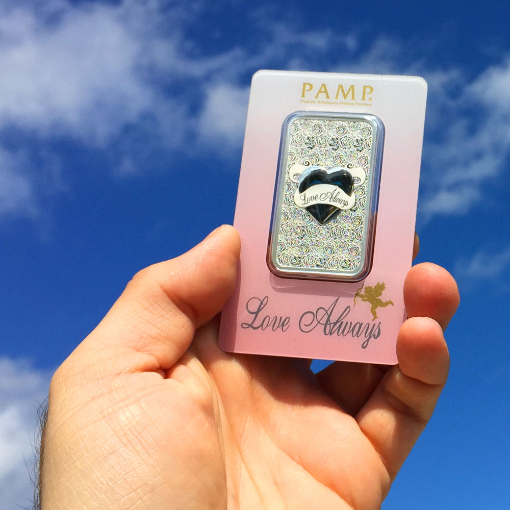 Silberbarren 1oz "Love Always" PAMP - Detailansicht 2