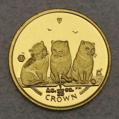 Goldmünze 1/25oz "Exotic Shorthair Kittens" 2006 Cats (Isle of Man) - Miniaturansicht 1