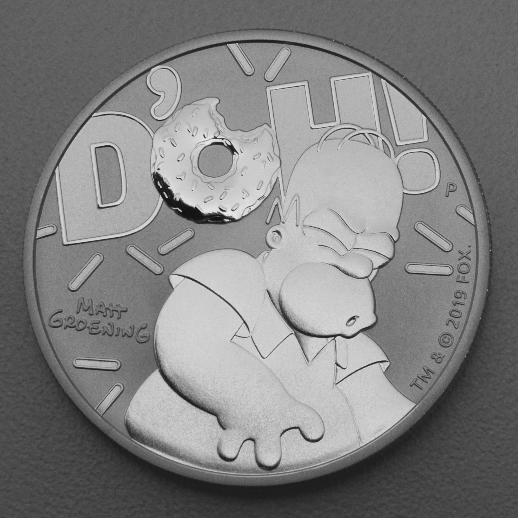 Silbermünze 1oz "Homer Simpson" 2019 The Simpsons (Tuvalu) - Hauptansicht