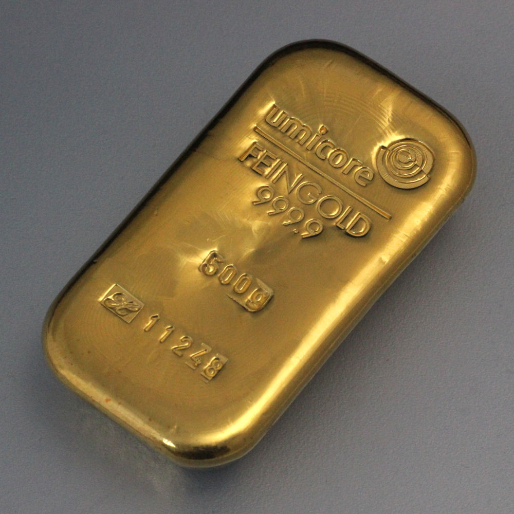 Goldbarren 500g UMICORE Resale - Detailansicht 1