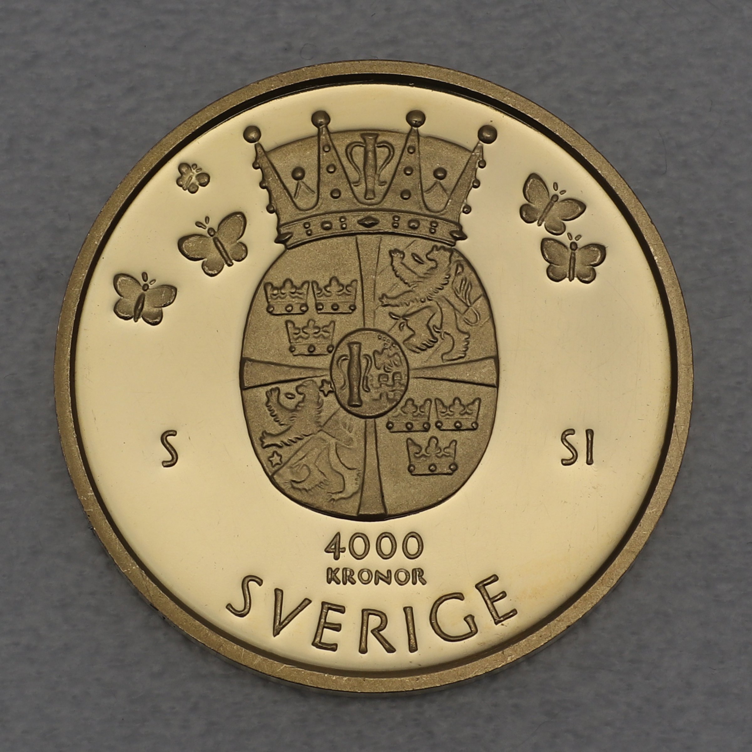Goldmünze 4000 Kronor "Victoria & Daniel" 2010 Hochzeit (Schweden) - Detailansicht 1