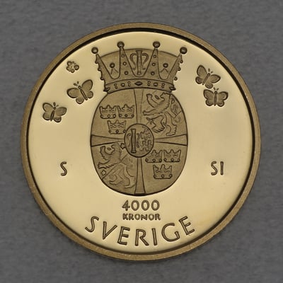 Goldmünze 4000 Kronor "Victoria & Daniel" 2010 Hochzeit (Schweden) - Miniaturansicht 2