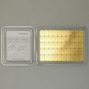 Goldtafel HERAEUS (50x 1g Gold) "CombiBar" - Miniaturansicht 3