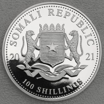 Silbermünze 1oz "Elefant" 2021 African Wildlife (Somalia) - Miniaturansicht 2