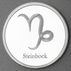 Silbermedaille 1oz "Sternzeichen Steinbock" Gravurmedaille - Hauptansicht