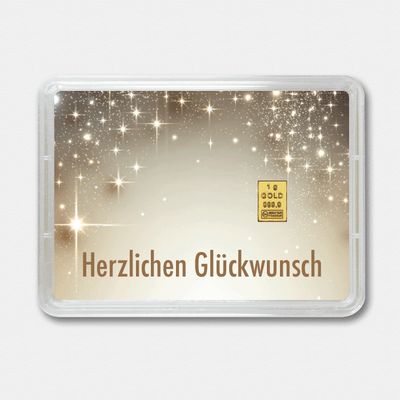 Goldbarren 1g "Geburt" (Flip) - Hauptansicht
