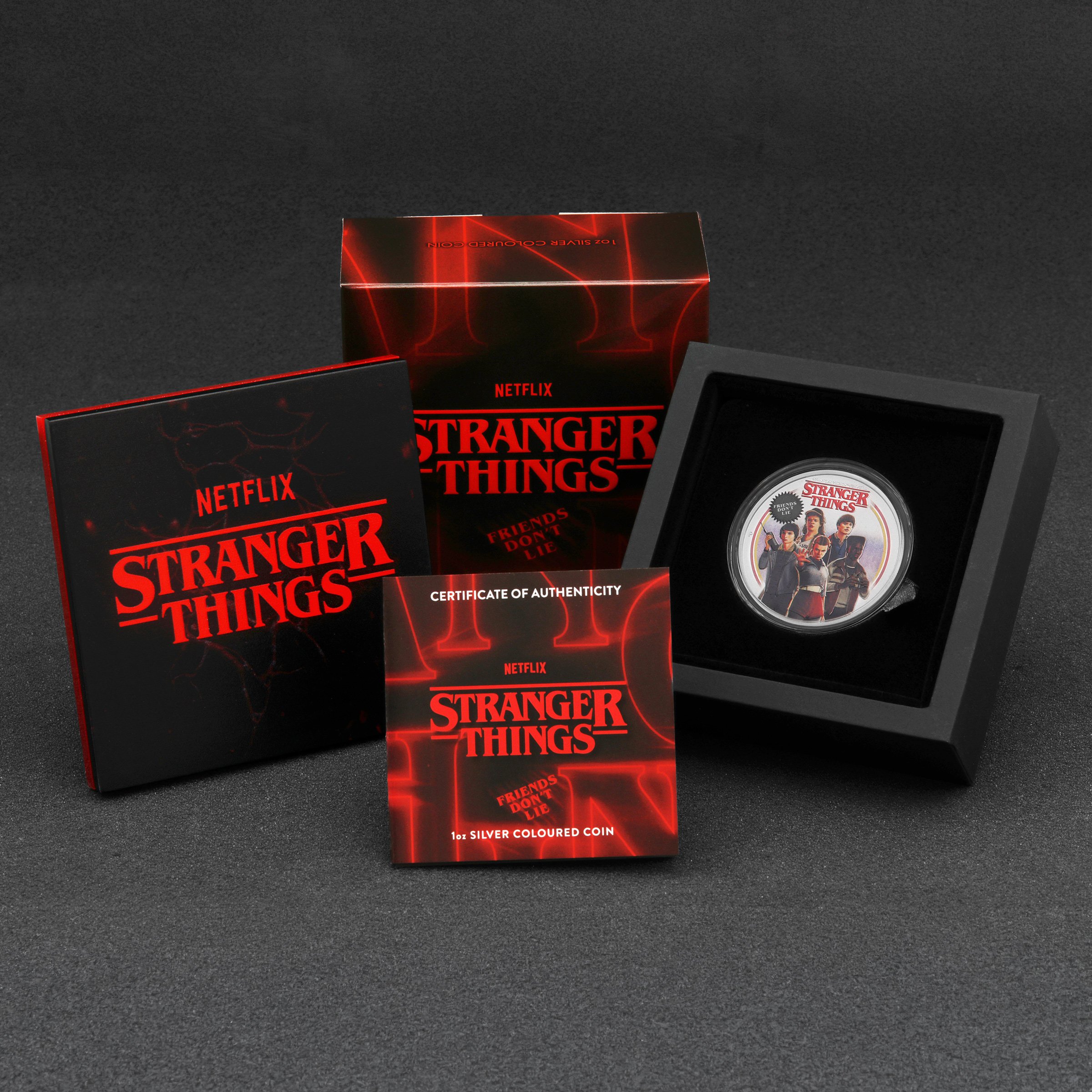 Silbermünze 1oz "Friends don t lie" 2026 (koloriert) Stranger Things (Tuvalu) - Detailansicht 4