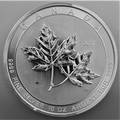 Silbermünze 10oz "Maple Leaf" 2017 Magnificent (Kanada) - Miniaturansicht 1