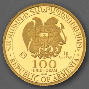Goldmünze 1g "Arche Noah" 2024 (Armenien) - Miniaturansicht 2
