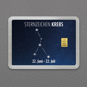 Goldbarren 1g "Sternzeichen: Krebs" (Flip) - Hauptansicht