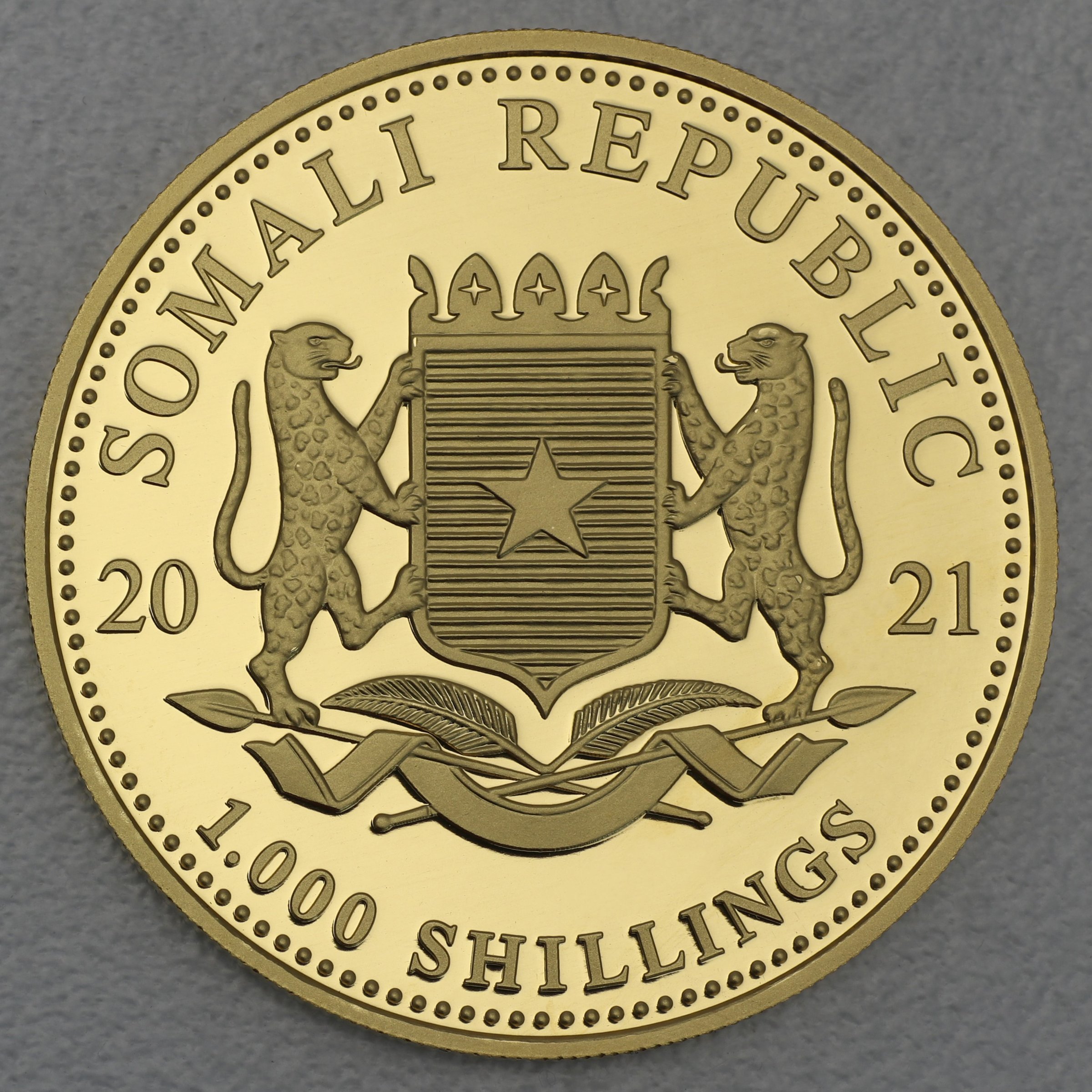 Goldmünze 1oz "Elefant" 2021 African Wildlife (Somalia) - Detailansicht 1