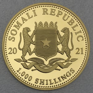 Goldmünze 1oz "Elefant" 2021 African Wildlife (Somalia) - Miniaturansicht 2