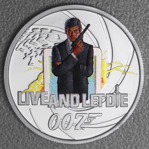 Silbermünzen 1oz +7 x 1/2oz "Roger Moore" 2024 (PP/kol./verg.) Set – 8-teilig James Bond (Tuvalu) - Miniaturansicht 5