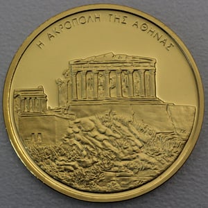 Goldmünze 100 Euro "Akropolis" 2004 Olympische Sommerspiele Athen 2004 (Griechenland) - Hauptansicht