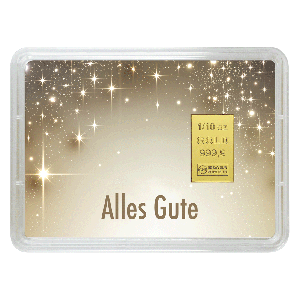 Goldbarren 1/10oz "Alles Gute/Geburt" (Flip) - Hauptansicht