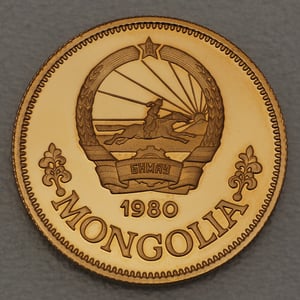 Goldmünze 750 Tugrik "Year of the Child" 1980 (Mongolei) - Miniaturansicht 2