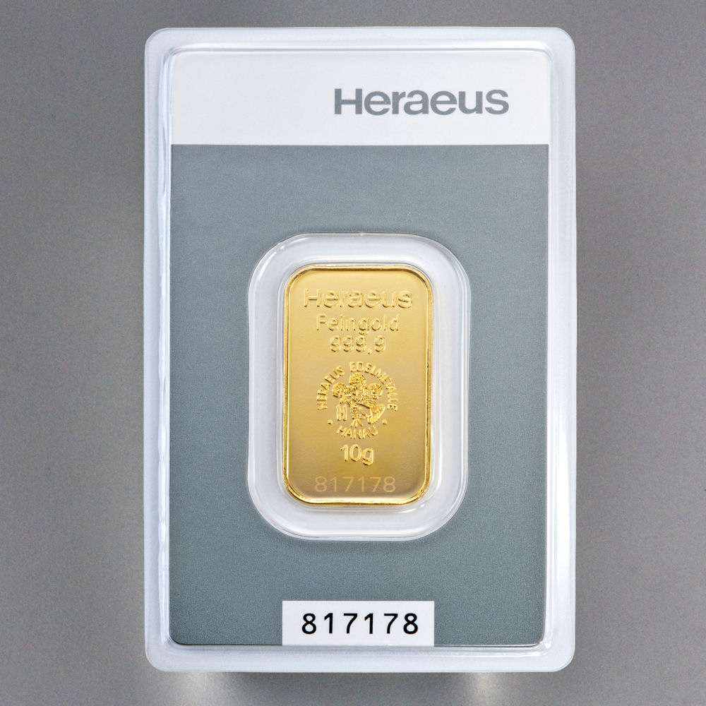 Goldbarren 10g "Kinebar" HERAEUS - Hauptansicht