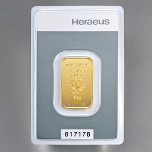 Goldbarren 10g "Kinebar" HERAEUS - Hauptansicht