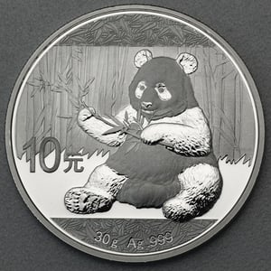 Silbermünze 30g "Panda" 2017 (China) - Hauptansicht