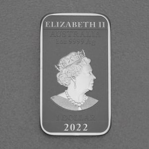 Silber Münzbarren 1oz "Rectangular Dragon" 2022 19% (Australien) - Miniaturansicht 2
