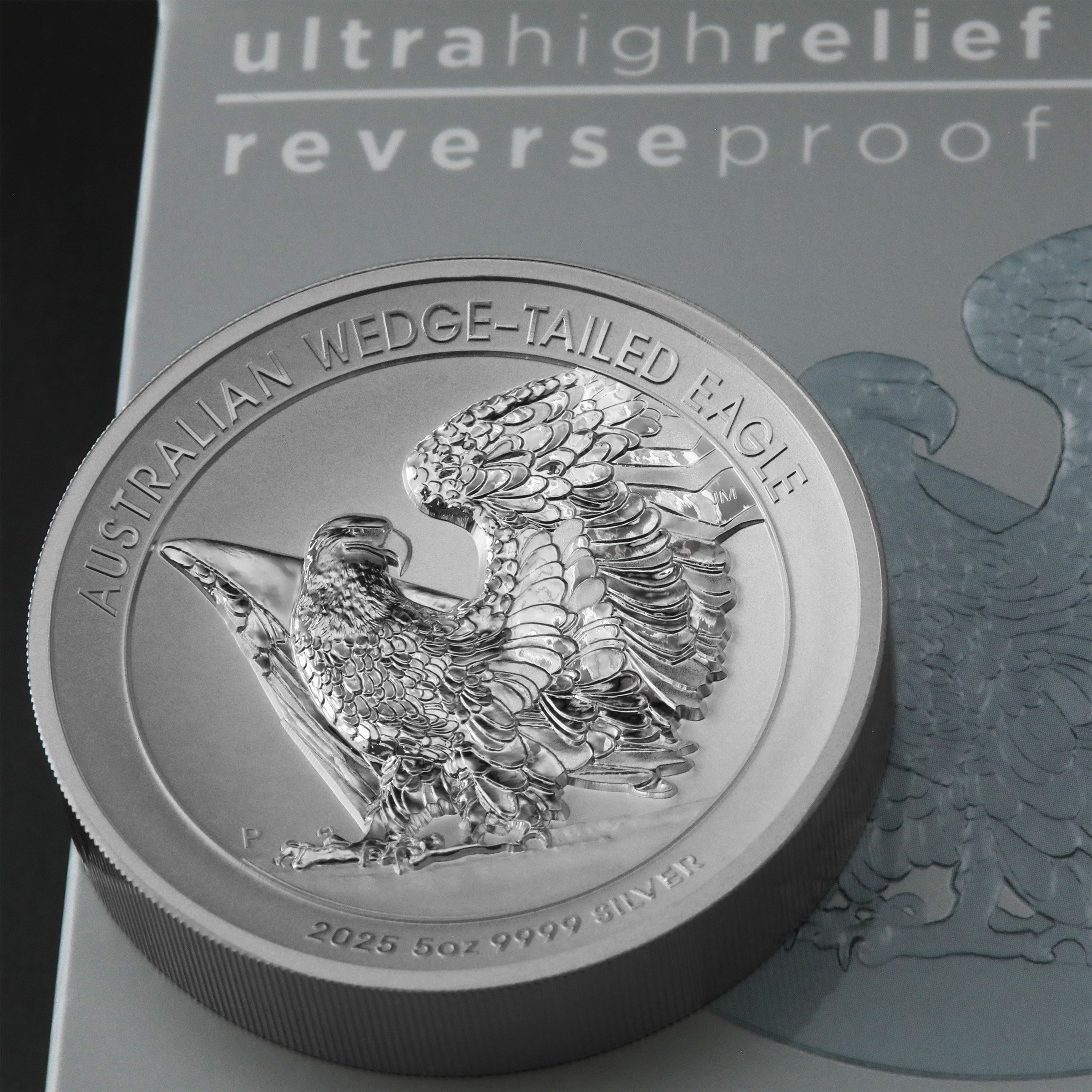 Silbermünze 5oz "Wedge-tailed Eagle" 2025 (Reverse PP/UHR) (Australien) - Detailansicht 5