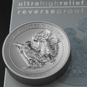 Silbermünze 5oz "Wedge-tailed Eagle" 2025 (Reverse PP/UHR) (Australien) - Miniaturansicht 6