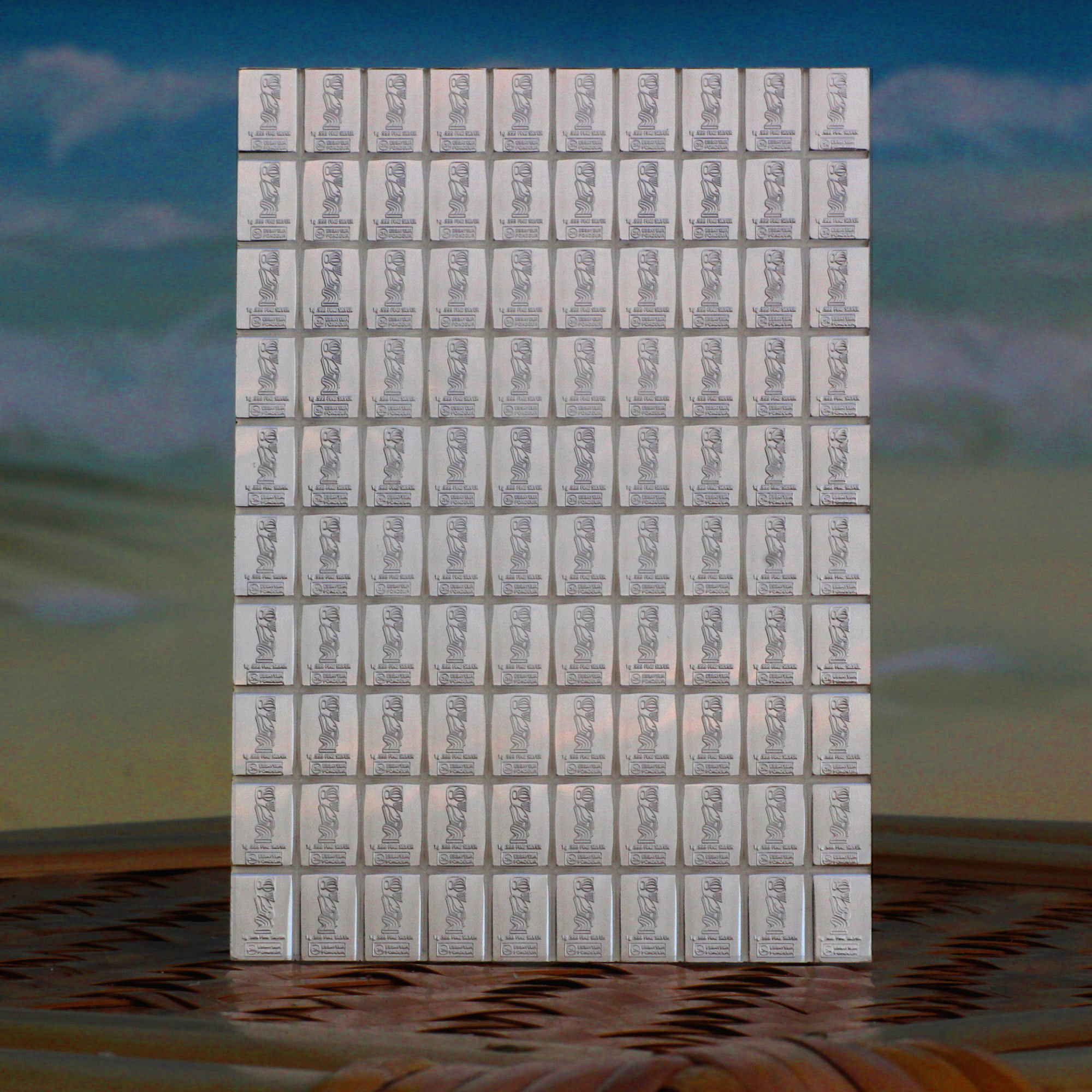 Münztafel 100 x 1g Ag "CombiCoin" (Cook Islands) - Detailansicht 3