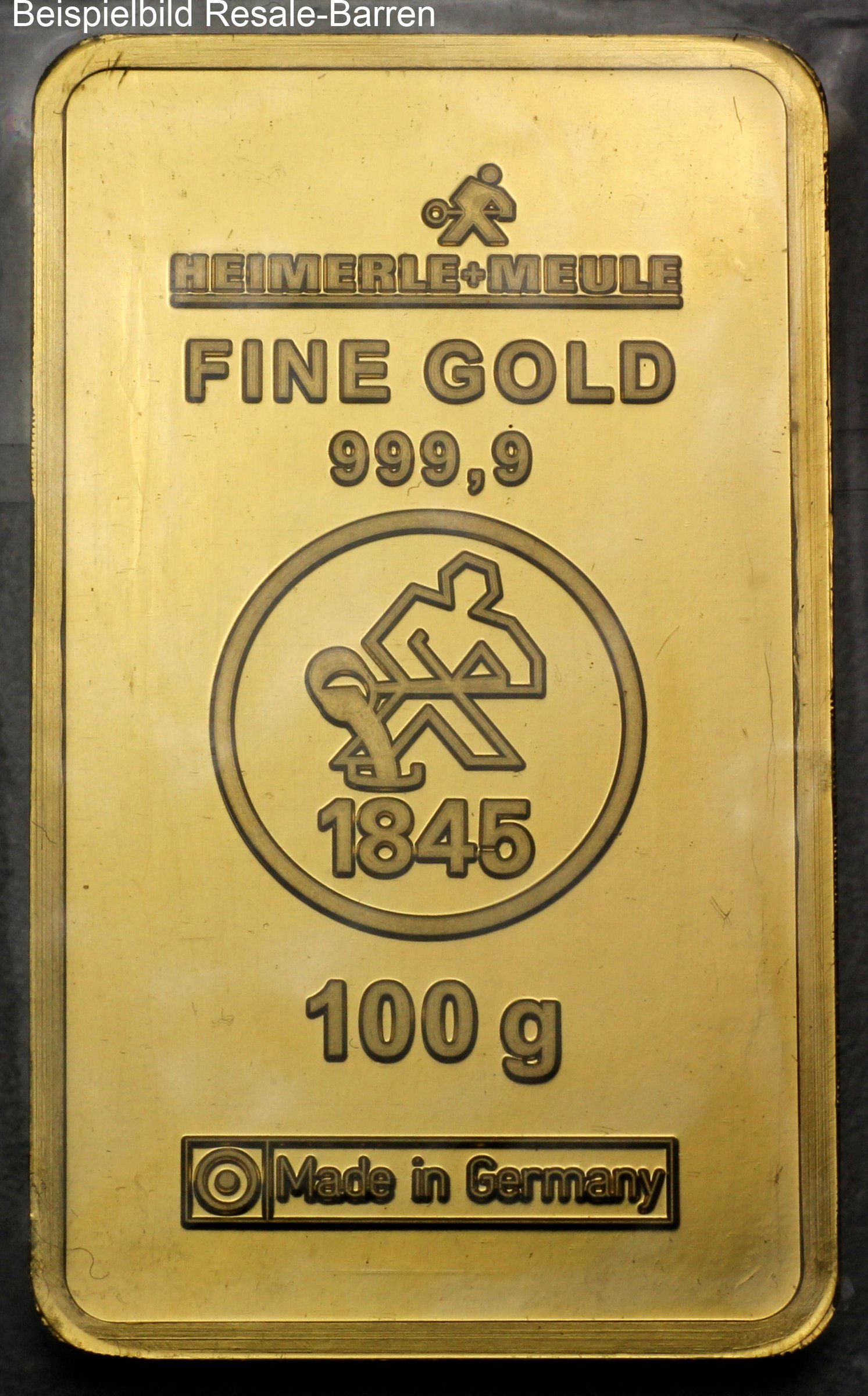 Goldbarren 100g "Resale" (div. Hersteller) - Detailansicht 3