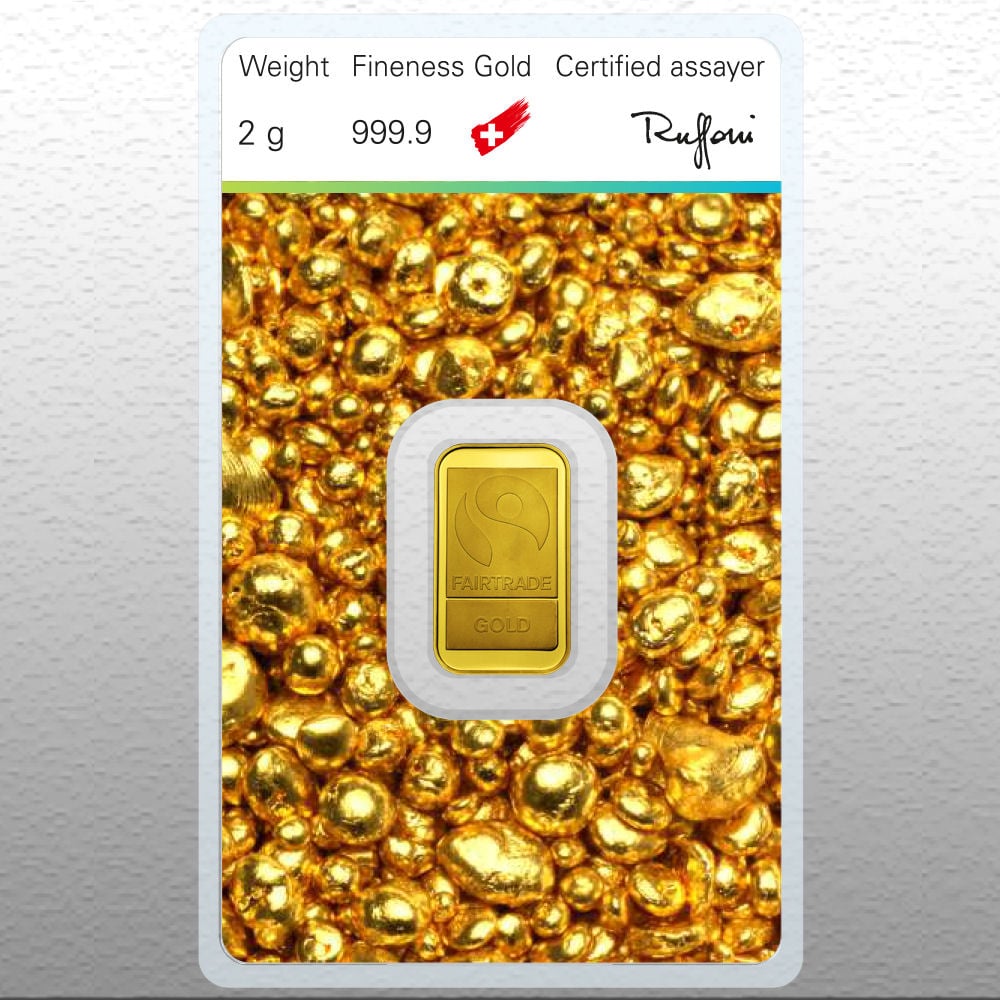 Goldbarren 2g "Fairtrade Gold" (999,9 Au), Blister - Detailansicht 1