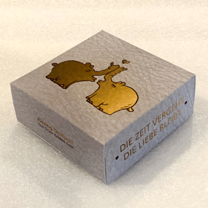 Silbermünze 1oz "Tempus Fugit – Amor Manet" 2020 (vergol.) Ottifanten – Kissing Ottifants (Tuvalu) - Miniaturansicht 4
