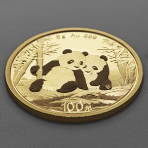 Goldmünze 8g "Panda" 2026 (China) - Miniaturansicht 3