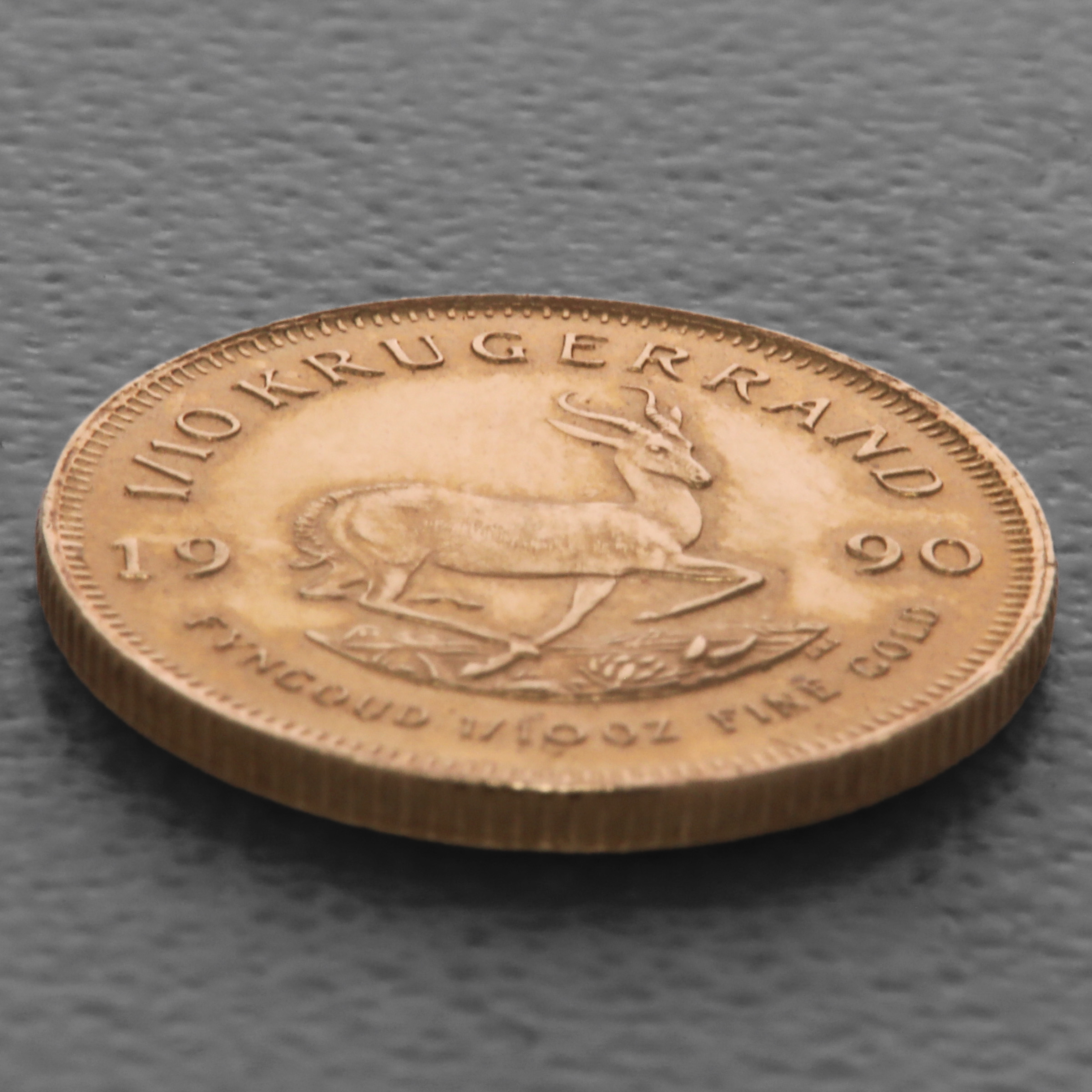 Goldmünze 1/10oz "Krügerrand" 1990 (Südafrika) - Detailansicht 2