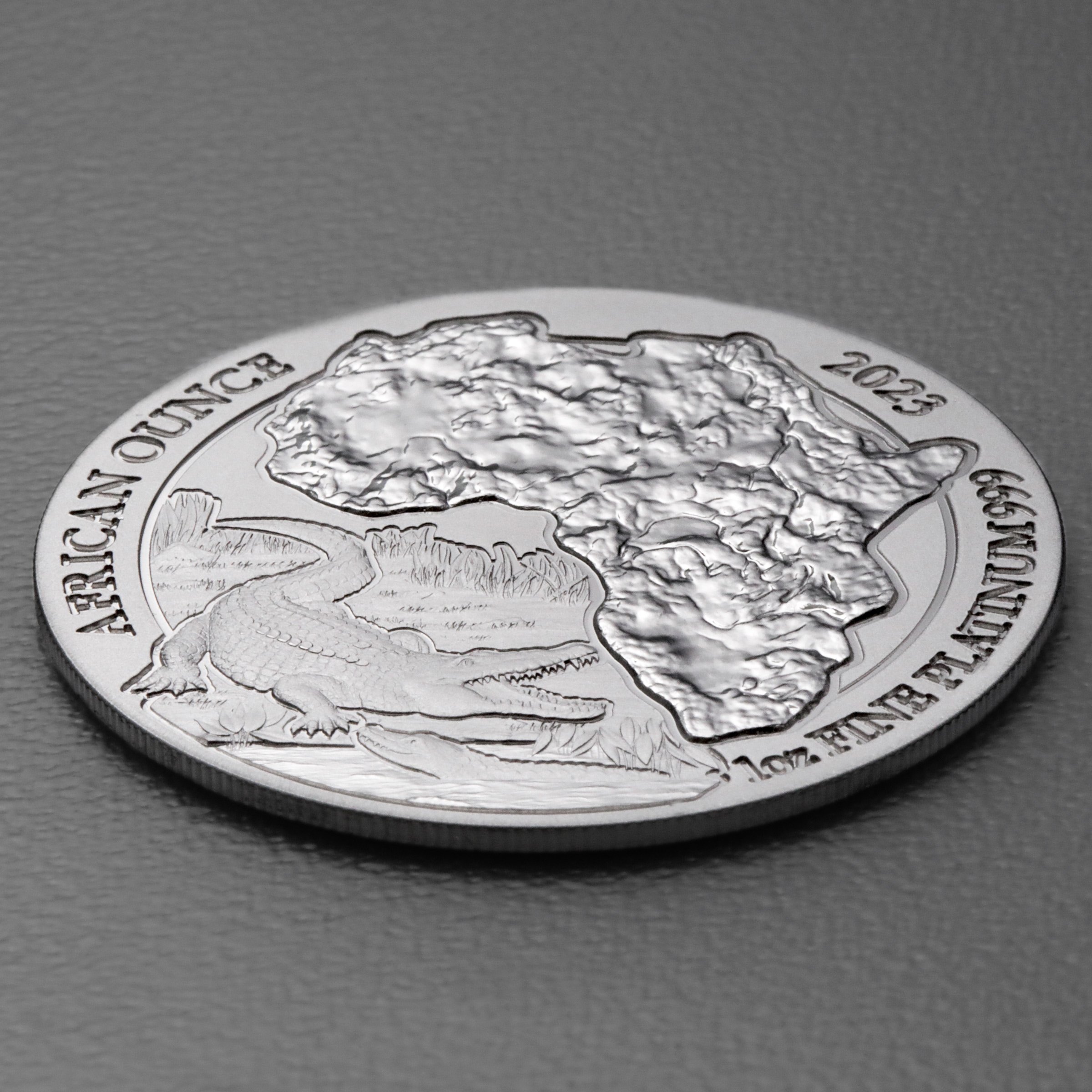 Platinmünze 1oz "Krokodil" 2023 African Ounce (Ruanda) - Detailansicht 2