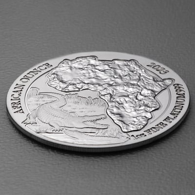 Platinmünze 1oz "Krokodil" 2023 African Ounce (Ruanda) - Miniaturansicht 3