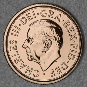 Goldmünze 1 Sovereign "Charles III." 2025 (Großbritannien) - Miniaturansicht 2
