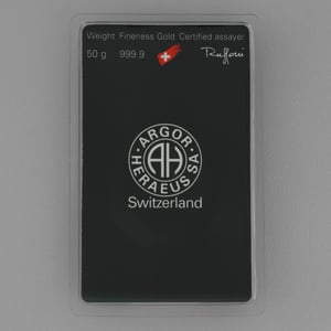Goldbarren 50g ARGOR-HERAEUS gegossen - Miniaturansicht 2