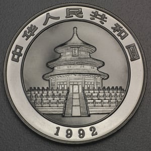 Silbermünze 1oz "Panda" 1992 (China) - Miniaturansicht 2