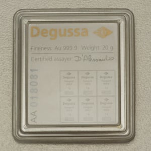 Goldtafel DEGUSSA (20x 1g Au) "CombiBar" - Miniaturansicht 4