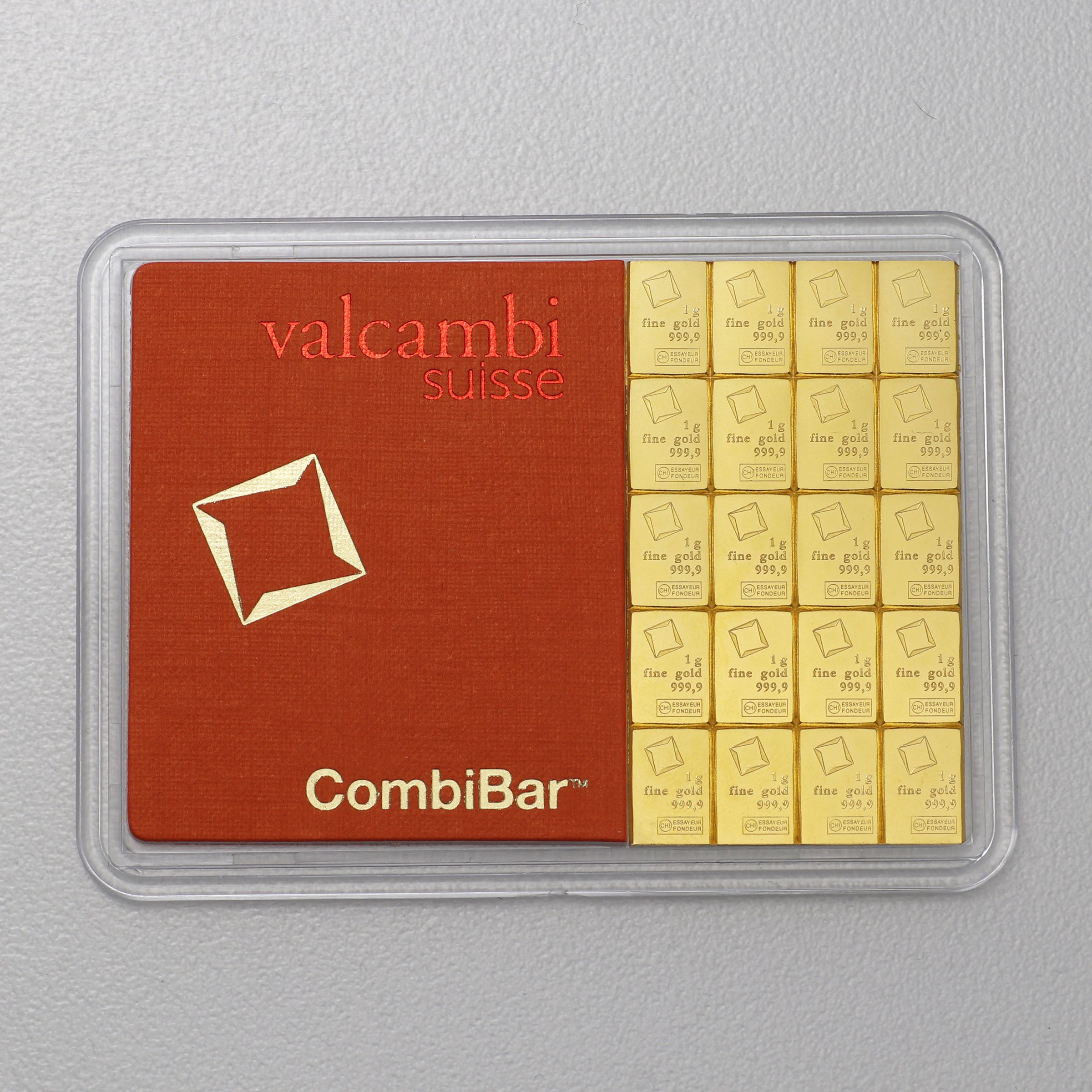 Goldtafel VALCAMBI (20x 1g Au CombiBar) "Resale" - Detailansicht 2