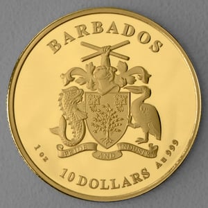Goldmünze 1oz "Green Monkey" 2023 Caribbean Gold (Barbados) - Miniaturansicht 2