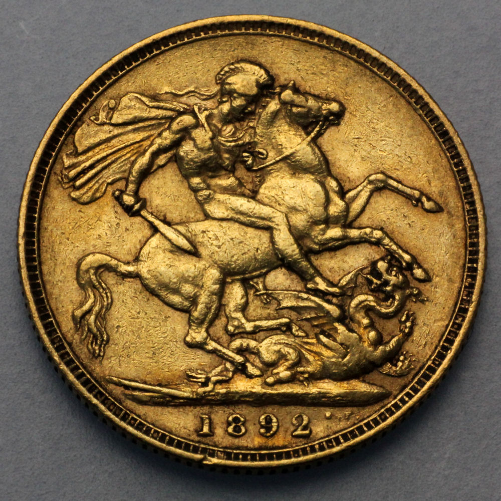 Goldmünze 1 Sovereign "Victoria" Krone (Großbritannien) - Detailansicht 1